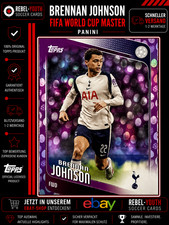 Brennan Johnson Púrpura Paralelo Tottenham Hotspur Topps Competiciones de Clubes UEFA