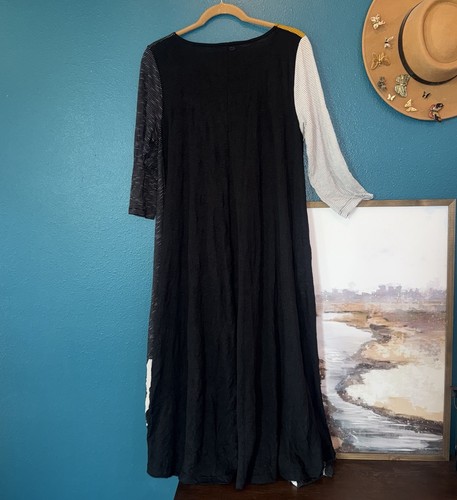 Alembika Marni Crinkle Yellow Polka Dot Lagenlook A Line Dress Sz 5 - 14/16 US - Picture 3 of 15