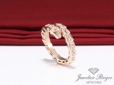Bvlgari Ring Serpenti Viper Rosegold 750 Gr L 2019 Diamanten Brillanten Gold - Bild 1 von 4