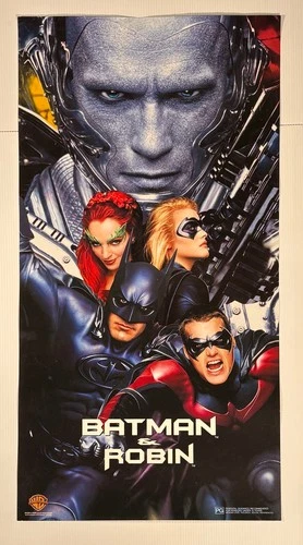 Batman & Robin 1997 George Clooney Original Australian Video Store Poster VHS