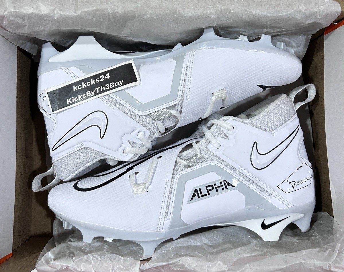 Size 10.5 Nike Alpha Menace Pro 3 Mid Football Cleats White  display picture 1