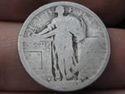 Dateless Silver Standing Liberty Quarter, Type 1 Variety Minted in 1916 and 1917