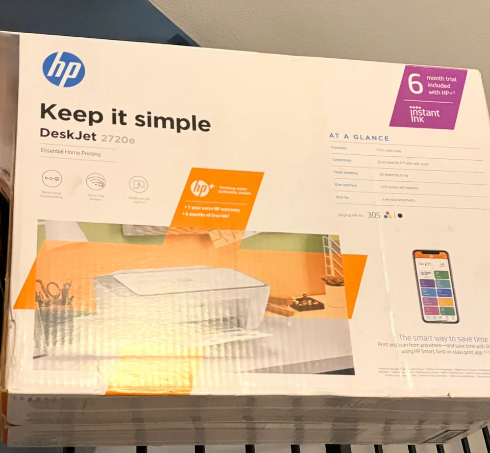 HP DeskJet 2720e Stampante Multifunzione a Getto d'Inchiostro a Colori - Bianca - Immagine 2 di 2