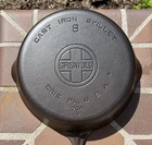 Griswold Cast Iron Skillet #8 - Large Block Logo -