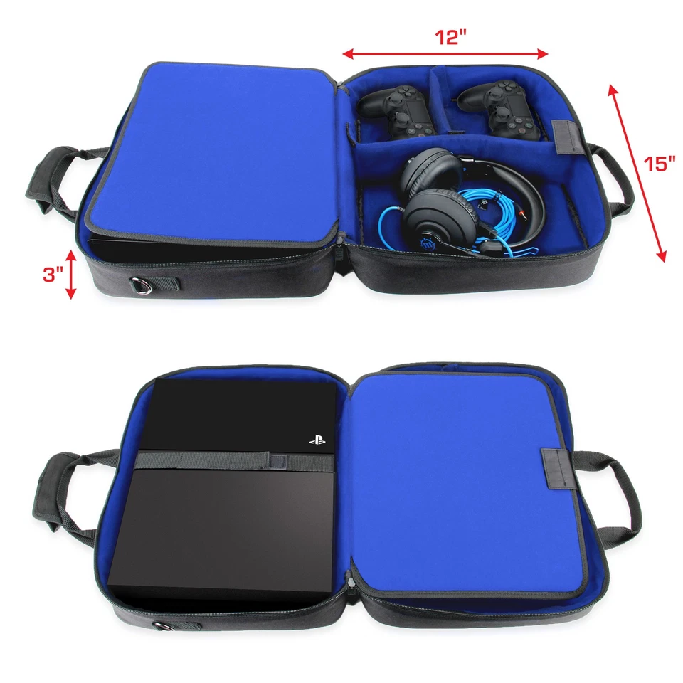 USA GEAR Console Carrying Case - PS4 Case Compatible with PS4 Slim and PS4 Pro - Image 3 of 4