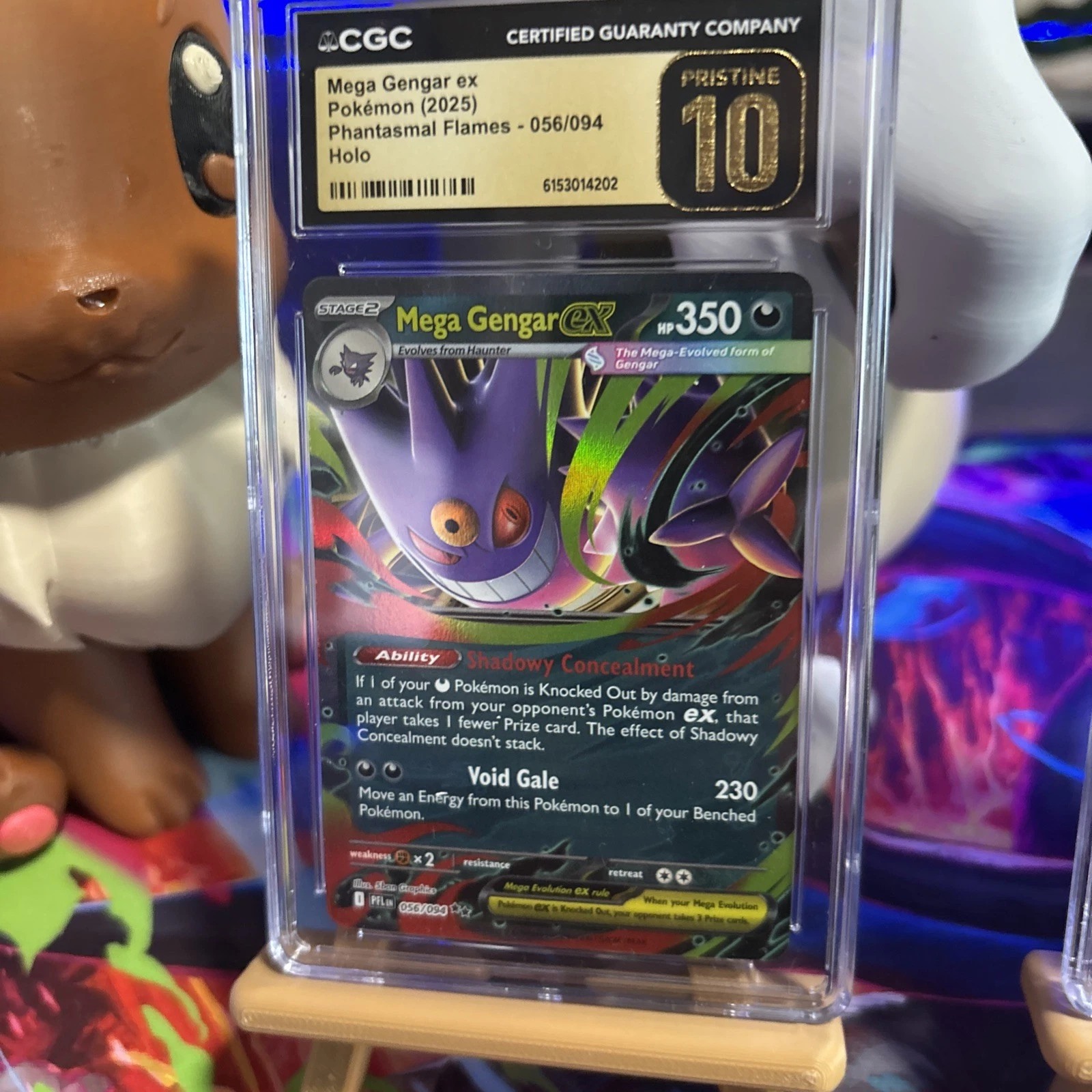 CGC 10 Pristine Mega Gengar ex 056/094 - Phantasmal Flames - Pokemon -SHIPS FAST