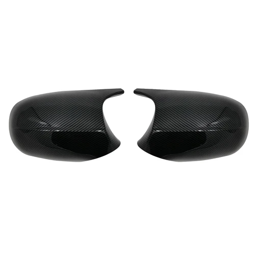 Carbon Fiber Look Side Wing Mirror Cover Cap For BMW 1 3 Series E87 E90 E91 E92