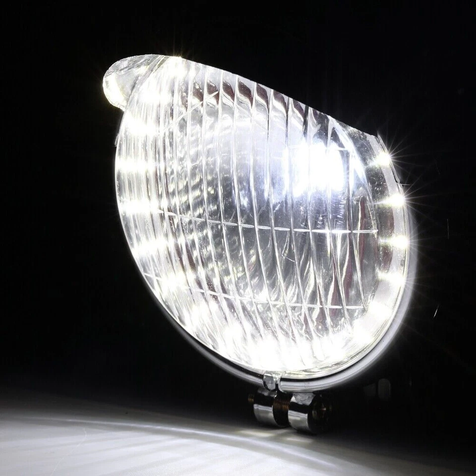 Chrome LED Passing Signals Lights Bar for Honda Suzuki Kawasaki Yamaha Cruisers Foto 2 de 4