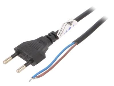 AK-OT-06A Kabel CEE 7/16 (C) SteckerKabel3 meterflach schwarz PVC 13A AKYGA