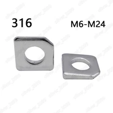 316 Stainless Steel Square Taper Washers For Slot Section M6 M8 M10 M12 M16 M24