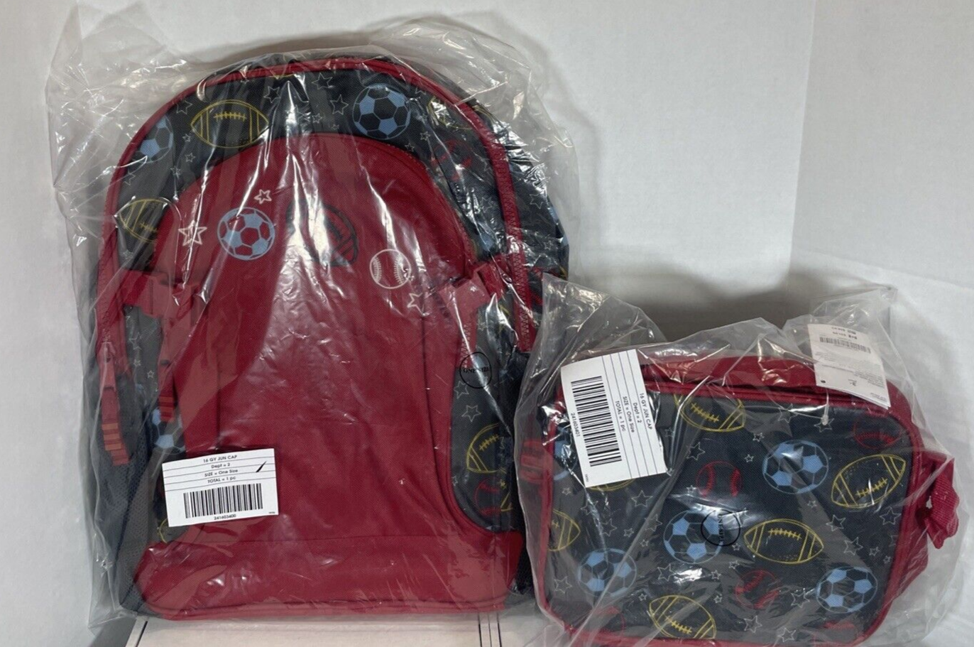 GYMBOREE KIDS 'SPORTS' THEME BACKPACK + LUNCHBOX COMBO SET | NEW W ...