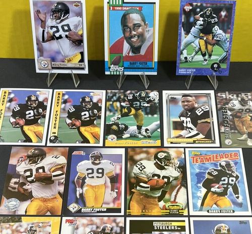 Barry Foster RC Lot 1990 Topps Rookie - Wild Card -Pittsburgh Steelers Arkansas