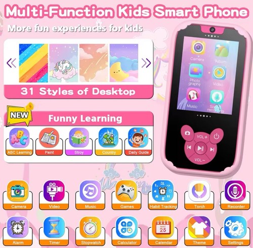 Kids Smart Phone Educational Toys Dual Camera - Picture 2 of 3