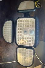 1Pack No remote Control Solar Outdoor  Security Flood Lights with 4Heads Motion