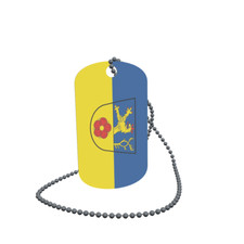 Dog Tag Flag Bunting Goch Dog Tag Aluminium 30 x 50mm