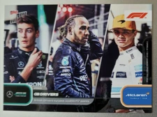 2022 F1 Topps Now #8 British Drivers Surpass 10,000 Pts Russell Hamilton Norris