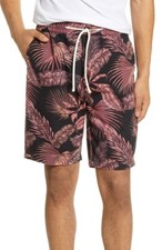 Scotch Soda Mens Black Pink Tropical Palms Pockets Bermuda Shorts Sz 36 NEW