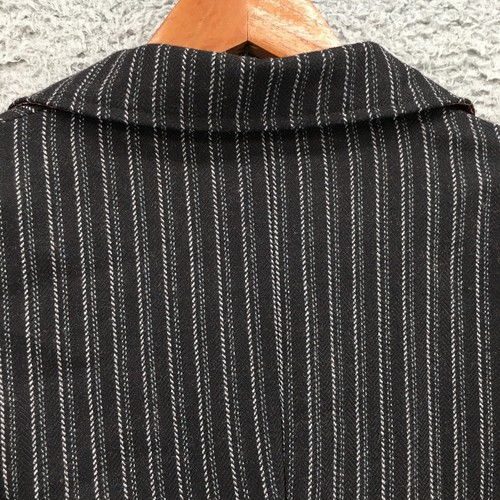 Cabi Cropped Blazer Jacket Womens 12 Black Striped Button Up Notch Lapel Office - Picture 14 of 20