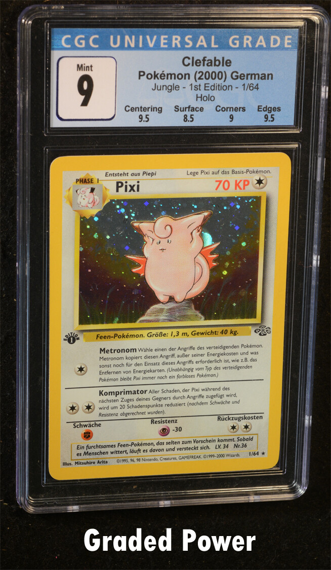 Pokemon Jungle 1st Edition German Clefable CGC 9 Holo German