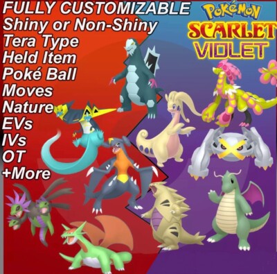 Pokémon Scarlet and Violet   Shiny Pseudo legendary   Bundle 6IV Customizable