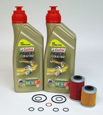 Service Kit Ölwechsel Castrol Racing 10W-50 Öl passend für Husqvarna 701