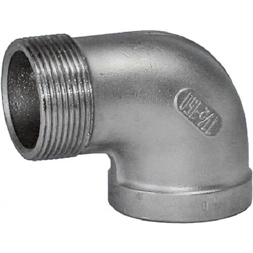2-1/2" BSP Street Elbow 90° 316 Stainless Steel 150LB Pipe Fitting - Picture 1 of 1