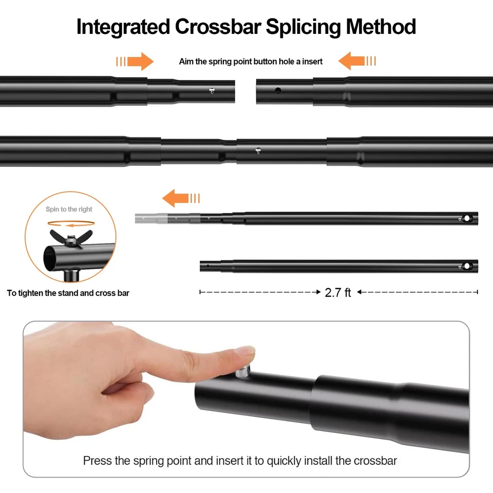 Photo Backdrop Stand, 8.5 x 10 ft Back Drop Adjustable Stands, Photography Ba... - Image 3 of 4