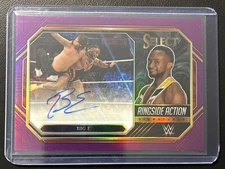 2023 WWE Select Ringside Action BIG E #22/35 Autographed Purple Card #RA-BGE