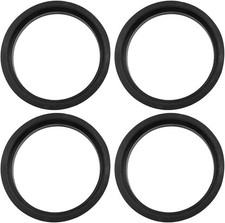 Hub Centric Rings 57.1mm To 66.6mm Wheel Bore Adapters - 4 Pack Black Plastic
