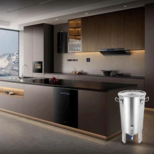 8 Gal Stainless Steel Home Brew Kettle Fermenter Set Beer Brew Bucket Fermentor