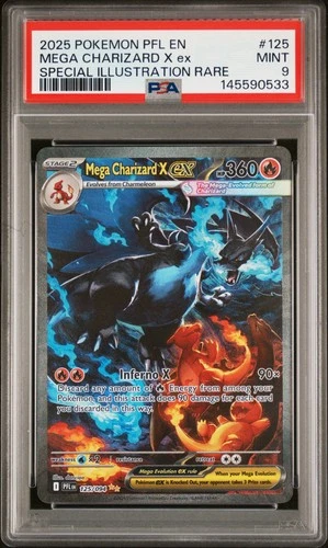 2025 POKEMON PHANTASMAL FLAMES SPECIAL ILLUSTRATION MEGA CHARIZARD X EX PSA 9