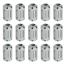 15 Pcs Ferrite Filter Ring Core Cable Clip ID 9mm Regular Styles, Gray