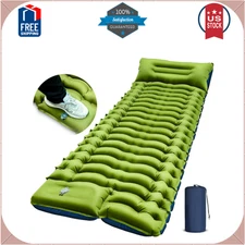Ultralight Camping Sleeping Pad with Pillow & Foot Pump for Hiking, Travel