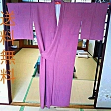 [For weddings, etc.] Kimono, pure silk, silk fabric, pink, crested, colored