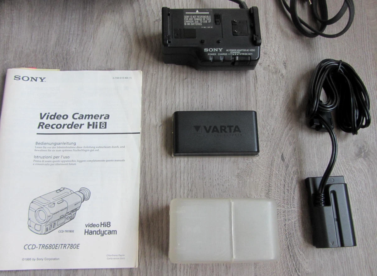 Juego completo Sony Handycam CCD-TR780E Hi8 videocámara cámara de vídeo + mucho extra