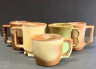 Vintage Assortment Frankoma Coffee Mugs Art Pottery Coffee Mugs 5 Mugs