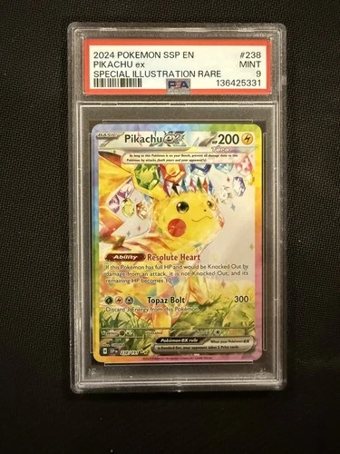 2024 Pokemon SSP EN-Surging Sparks Pikachu EX Special Illustration Rare PSA 9