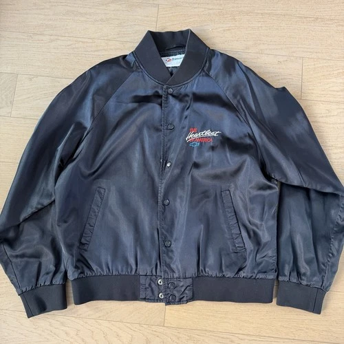 Chevrolet Trimark Men’s Black Snap-Front Bomber Jacket Embroidered Logo XL - product listing photo