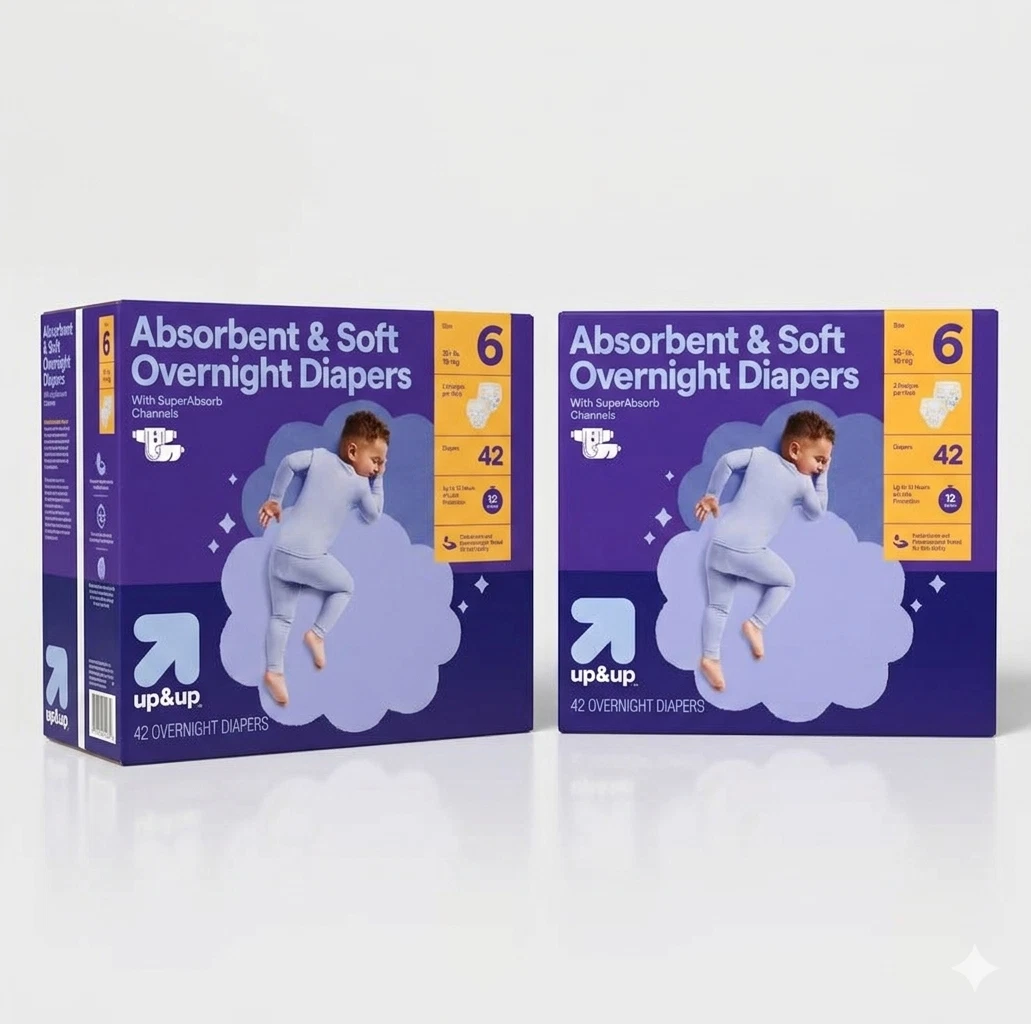 2 Boxes up&up Baby Disposable Overnight Diapers - Size 6 - 42ct each
Opens in a new window or tab