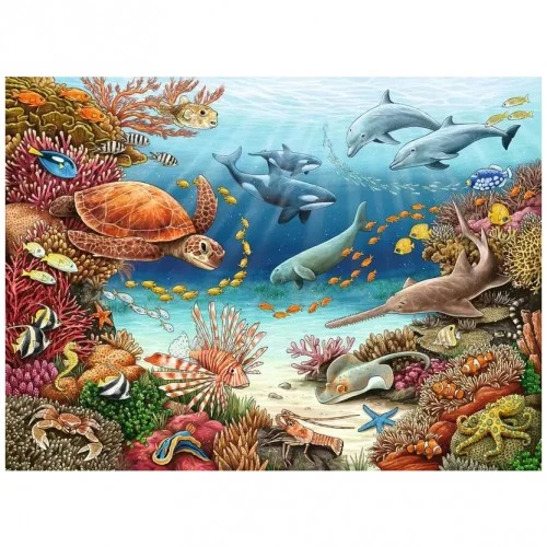 Puzzle - ¿por Qué? Weshalb? Animales Acuáticos Am Arrecife de Coral (150Teile - Imagen 3 de 4
