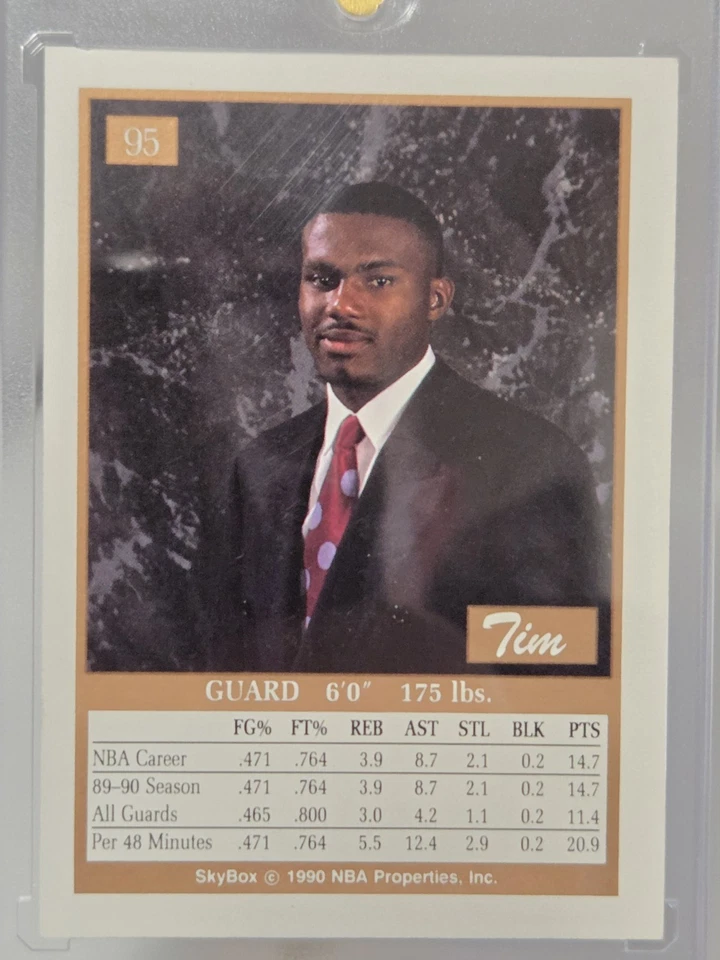 1990 skybox Тим Hardaway лично автограф - Изображение 4 из 4