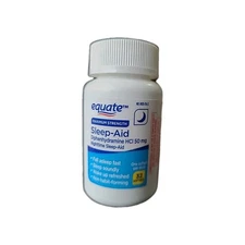 Equate Sleep-Aid 50mg / 32 Softgels - Exp. 11/2027 (New Without Box)