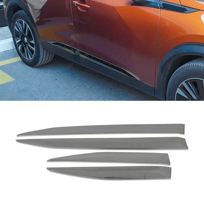 Garniture Baguette de porte latérale pour Peugeot 2008 2019-2026 inox Foncé 4Pcs - Photo 1/4