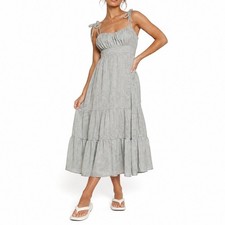 Speechless Midi Dress Womens XXL Sage Green Floral Fairycore Tiered Cottagecore