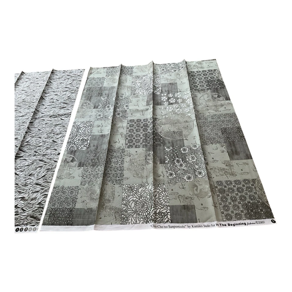 Cho-Cho no Sanpomichi 3 Fat Quaters 22" x 18" de Kumilo Sudo para In The Begining Foto 2 de 4