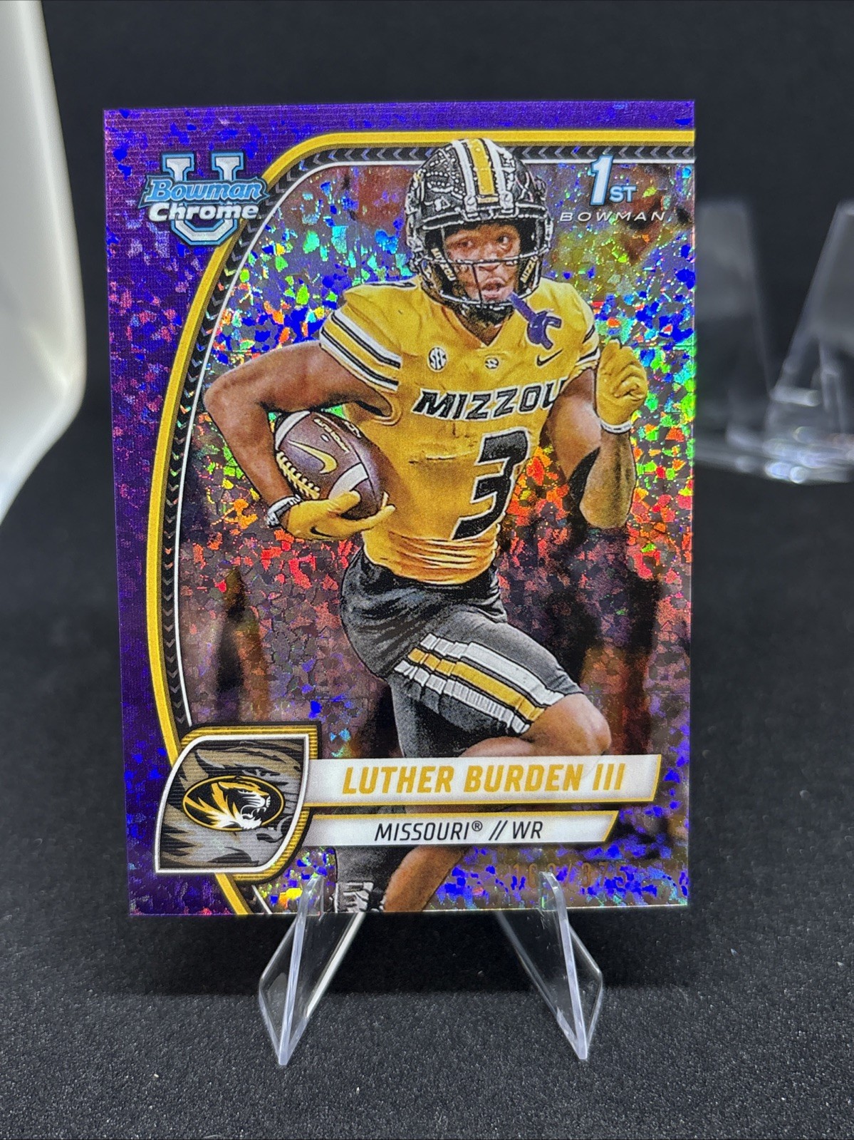 169/375✨2024 Bowman Chrome U LUTHER BURDEN III 1st Bowman Purple Mini Diamonds