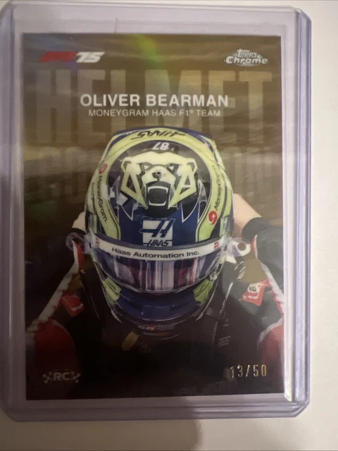 🔥AL 2025 TOPPS CHROME F1 75TH  GOLD /50 RC OLIVER BEARMAN