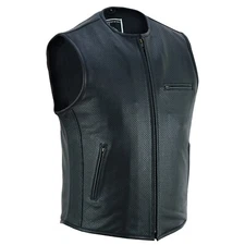 NEW CLUB LEATHER VEST LEATHER VEST COAT MOTORCYCLE CHOPPER MOTORCYCLE VEST
