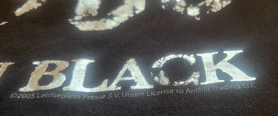 Camiseta AC DC Back In Black Grande Negra Plata 2005 Ropa Alstyle Envío Gratis Foto 4 de 4