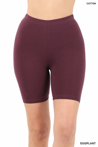 Women Bike Shorts Stretch Leggings Soft Cotton Spandex Workout Yoga Fitness S-3X - Picture 26 of 53